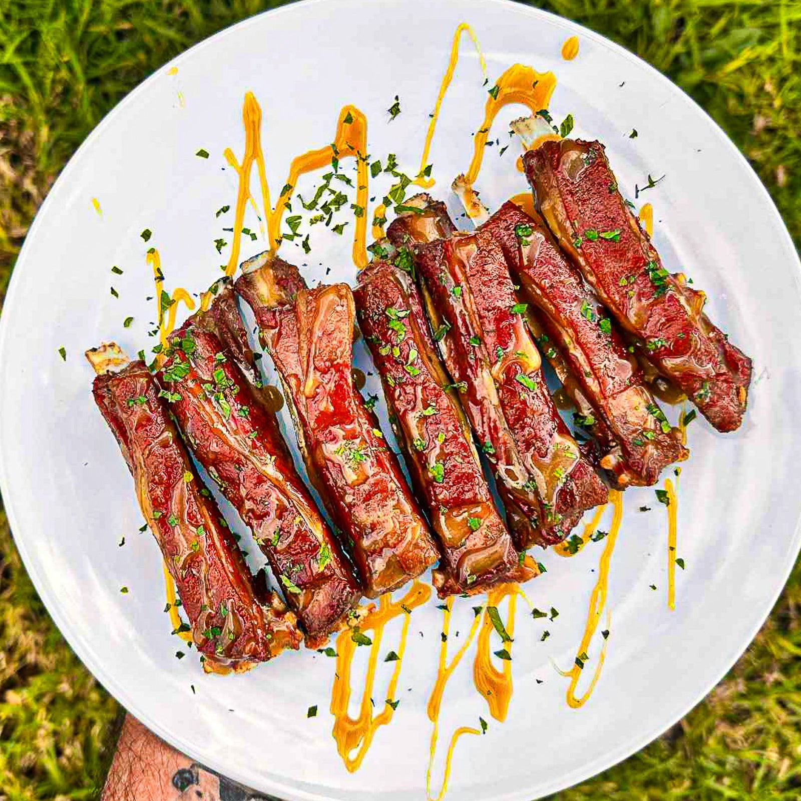 Lamb Ribs with Hot Honey