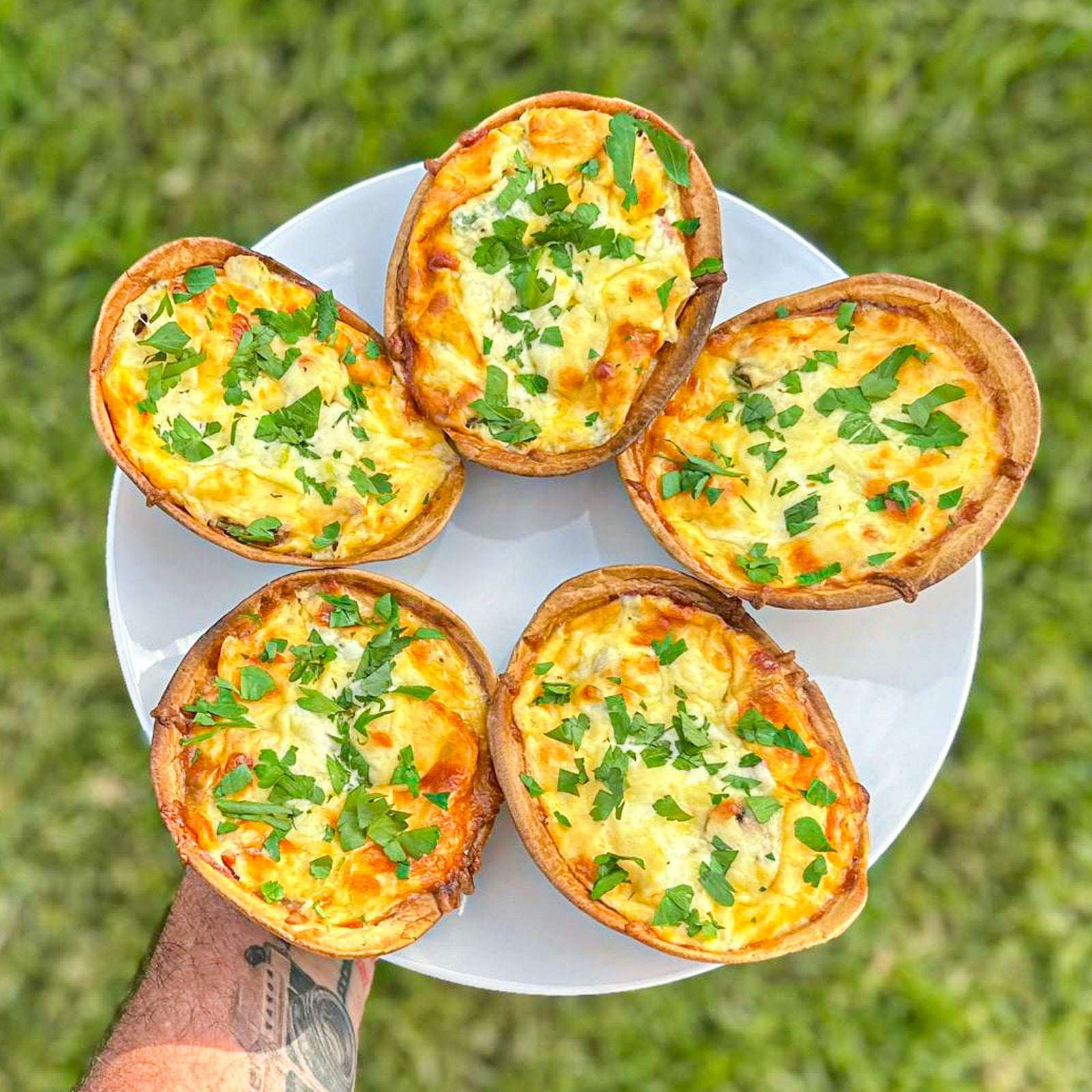 Tortilla Quiche Boats