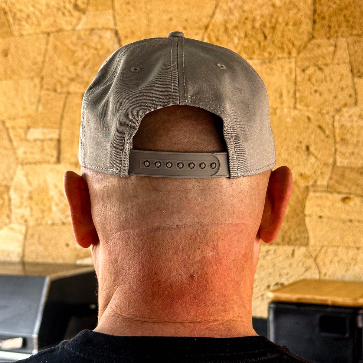 Curved Peak "Schueys BBQ" Cap (grey)